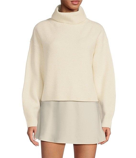 Gianni Bini Juliet Imitation Alpaca Turtleneck Long Sleeve Sweater Product Image