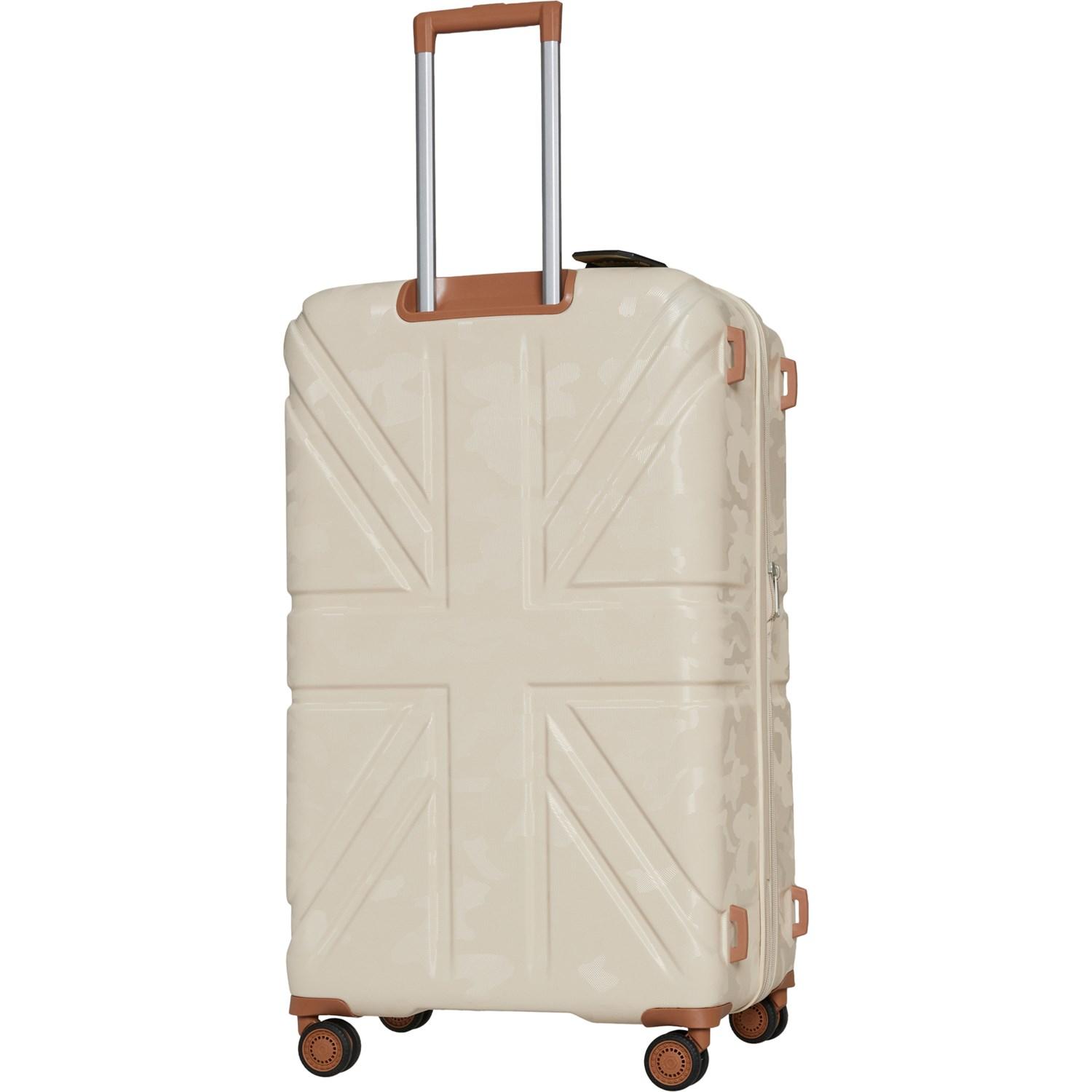 BritBag 31” Okavango Spinner Suitcase - Hardside, Expandable, White Cap Grey-Almond Trim Product Image
