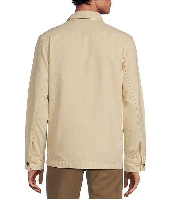 Rowm The Rambler Long Sleeve Garment Dyed Canvas Solid Shirt Jacket Product Image