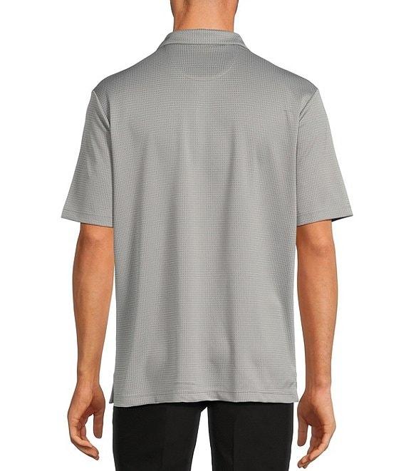 Roundtree & Yorke Performance The Fairway Short Sleeve Grid Jacquard Polo Shirt Product Image