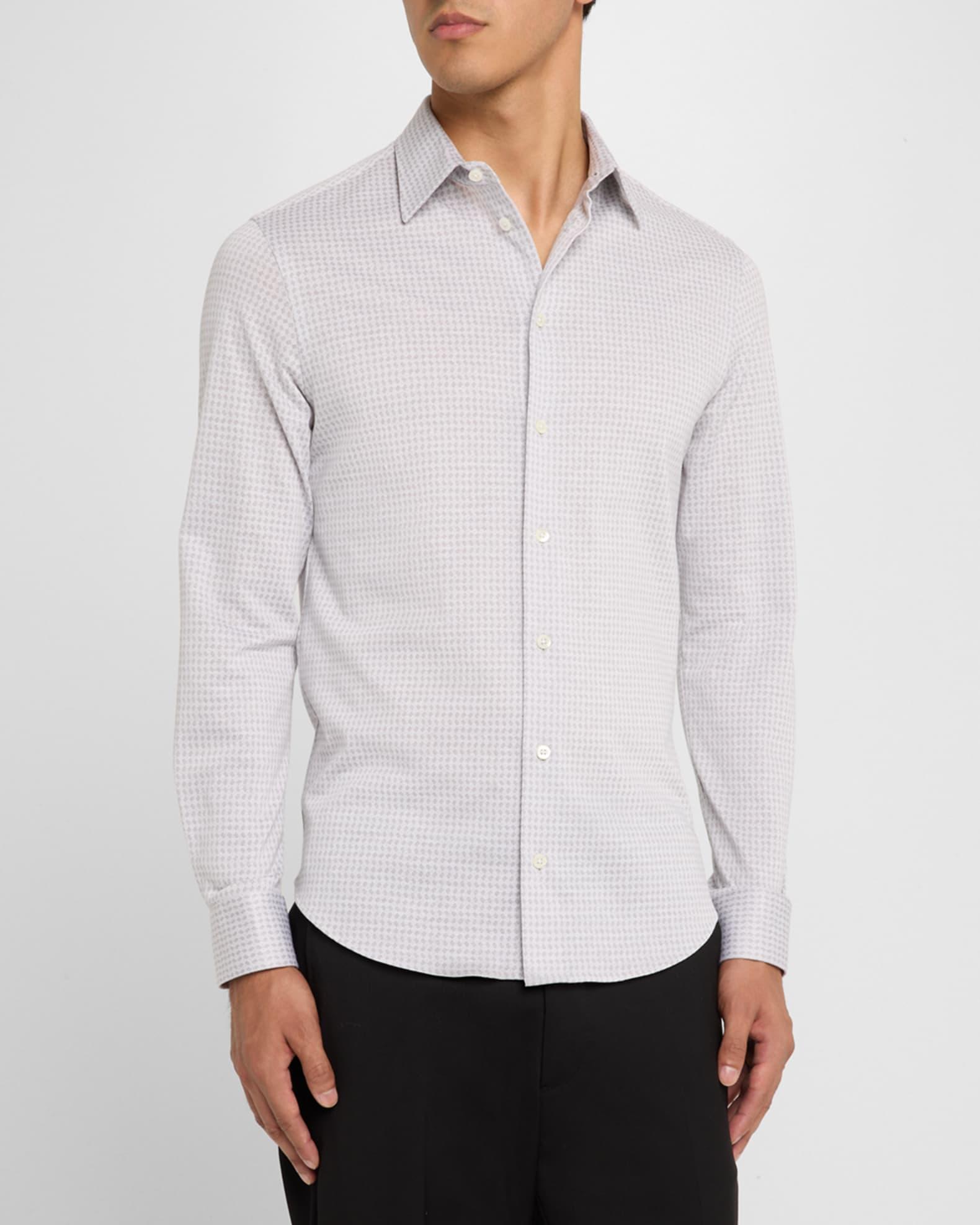 Men's Cotton Geometric Sport Shirt Product Image