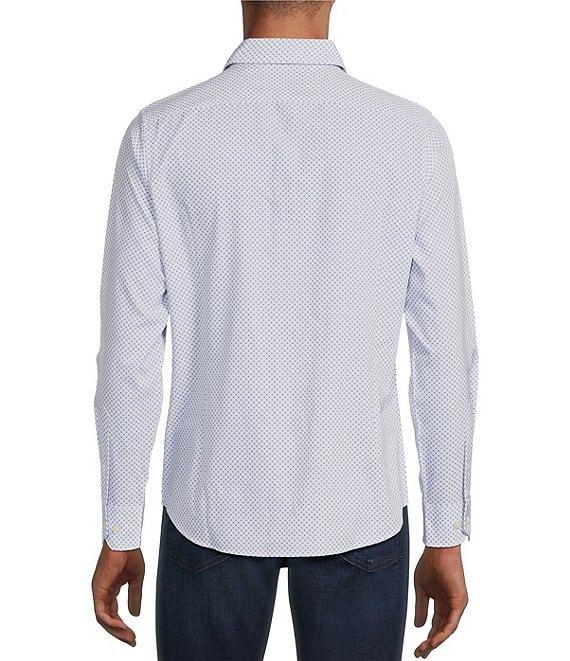 Murano Performance Stretch Slim Fit Medium Diamond Print Long Sleeve Woven Shirt Product Image
