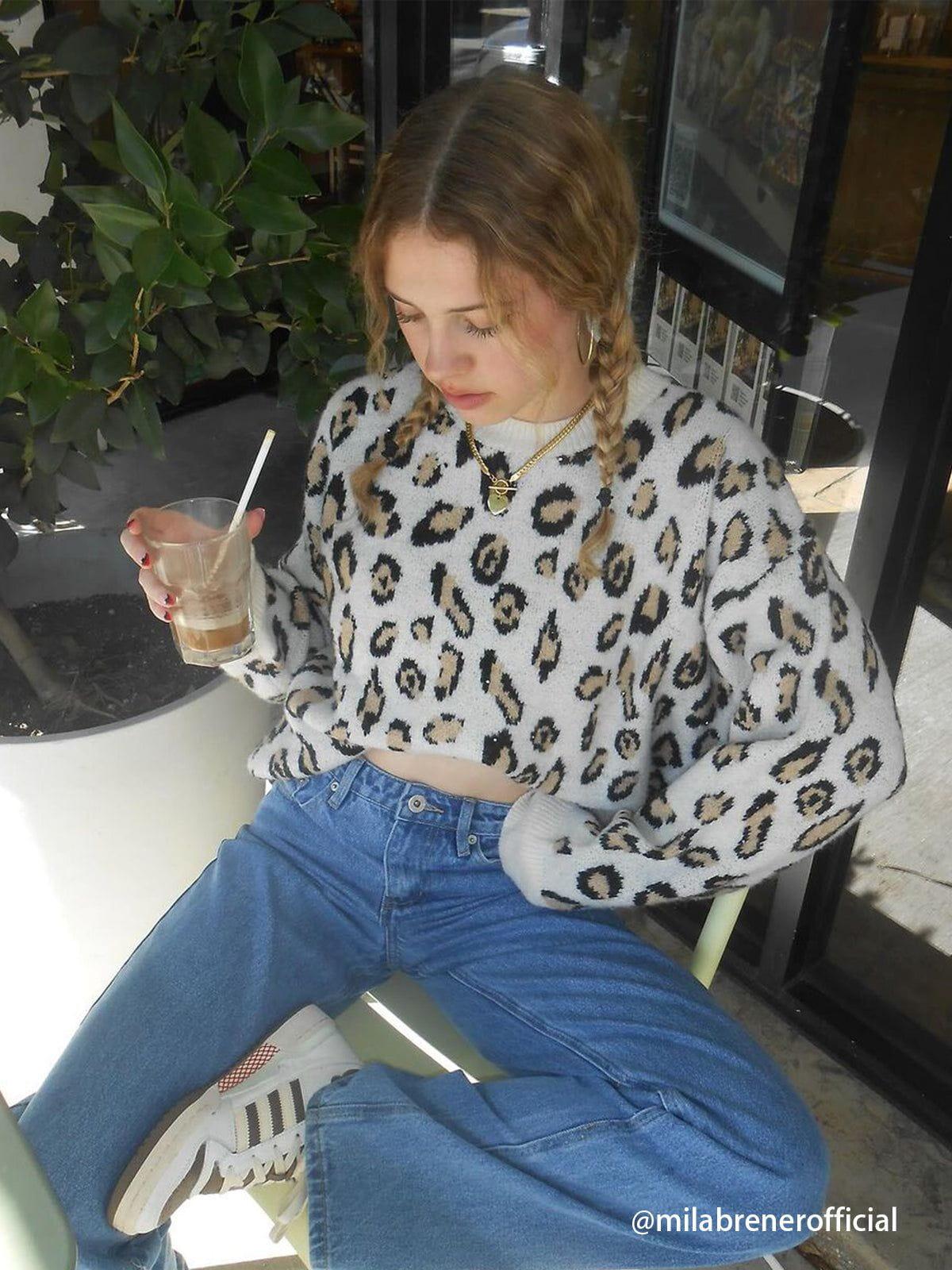 Aelfric Eden Leopard Graphic Sweater Product Image