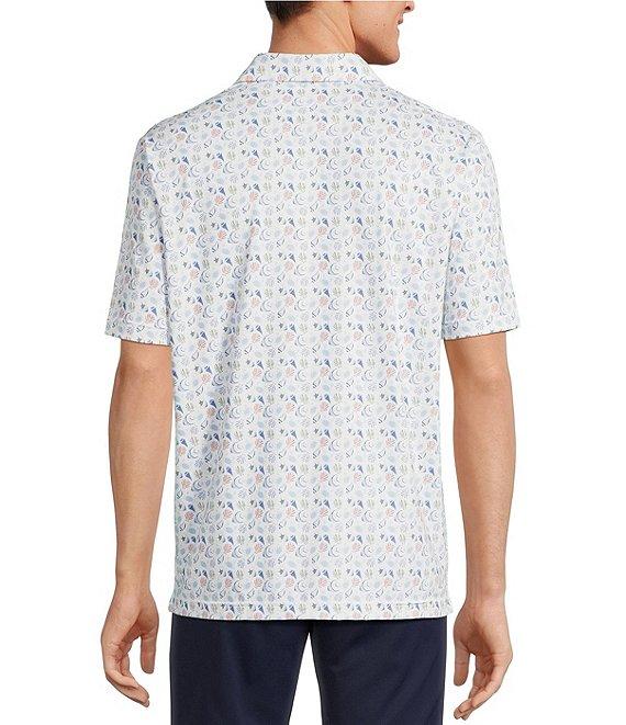 Hart Schaffner Marx Short Sleeve Luxury Performance Mosaic Polo Shirt Product Image