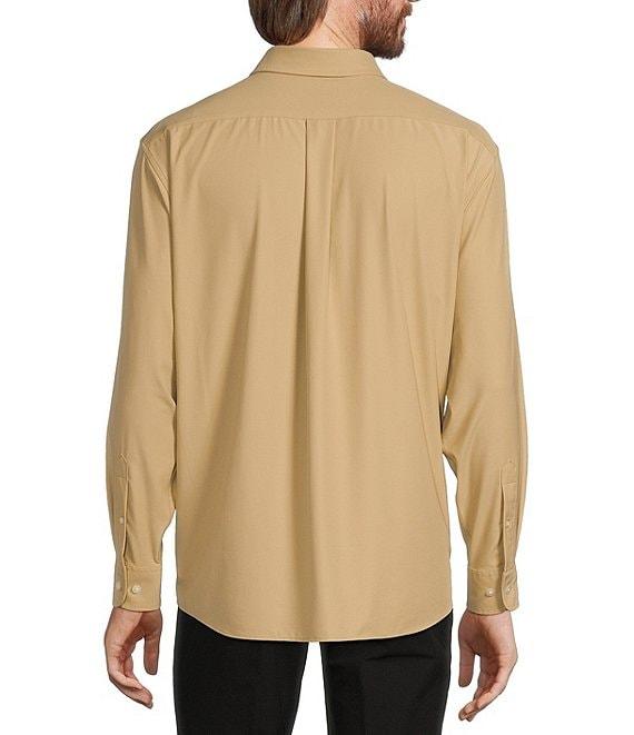 Roundtree & Yorke Performance The Traveler Long Sleeve Solid Twill Sport Shirt Product Image