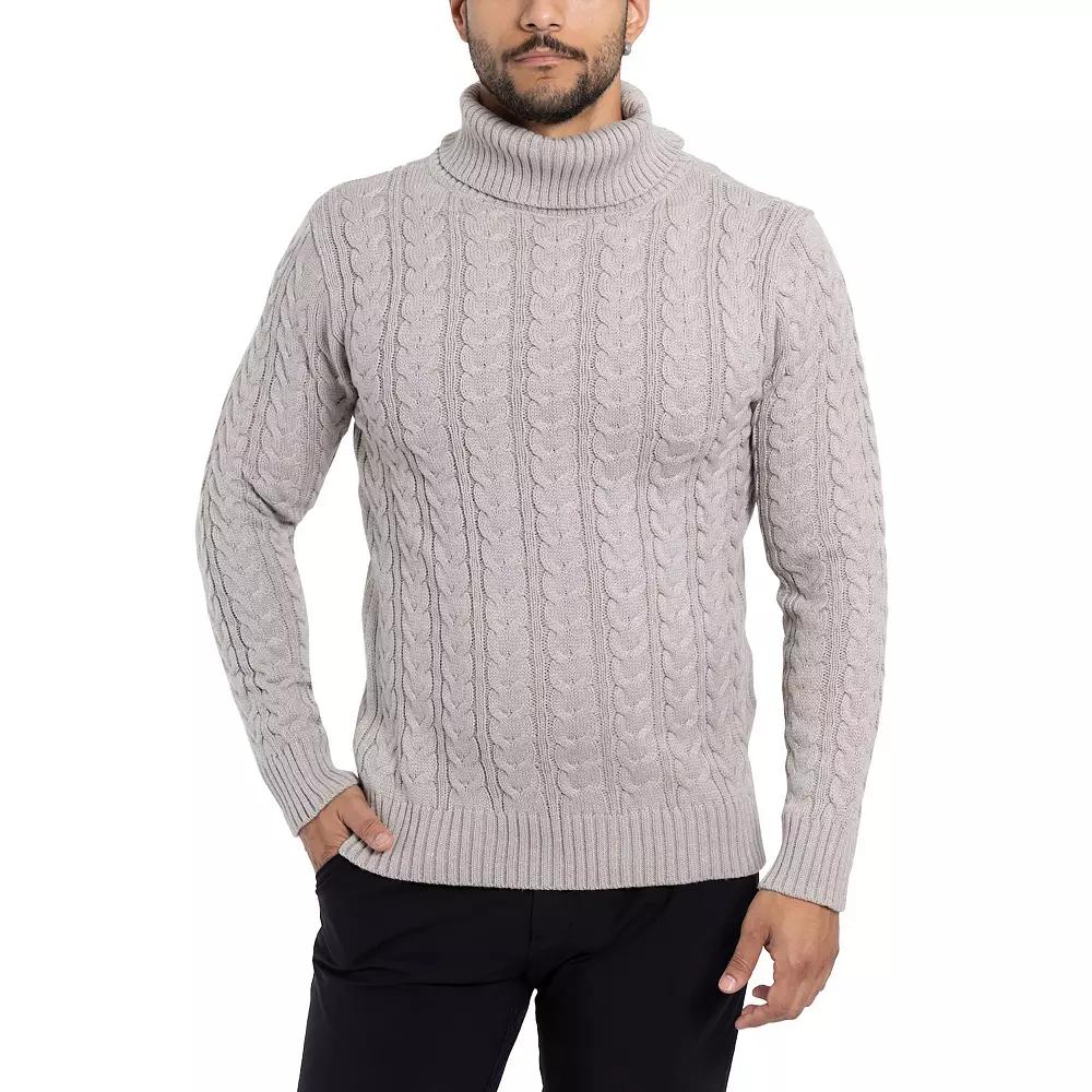 Men's Xray Cable Knit Turtleneck Sweater,  Product Image