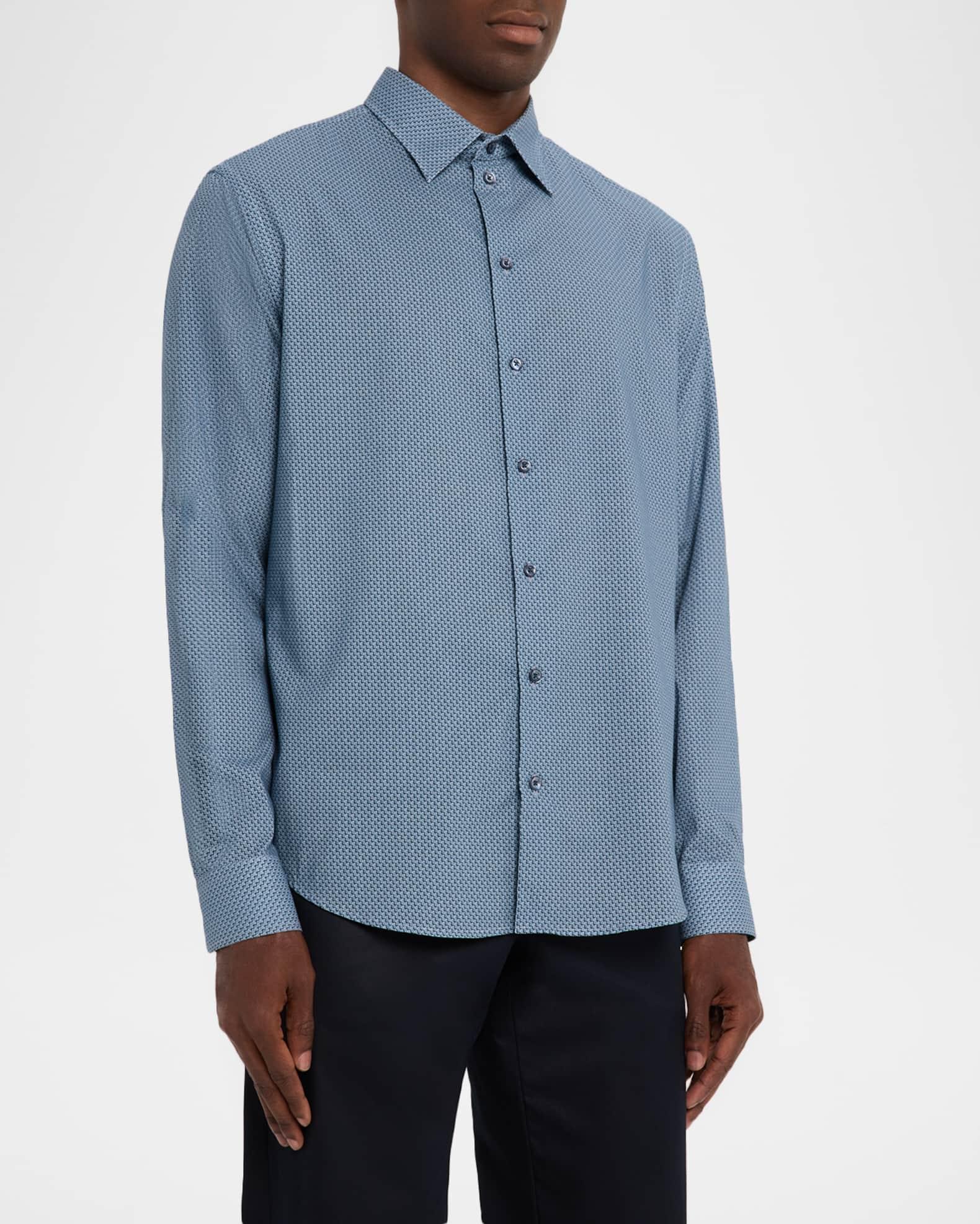 Men's Cotton Diagonal Wave Sport Shirt Product Image