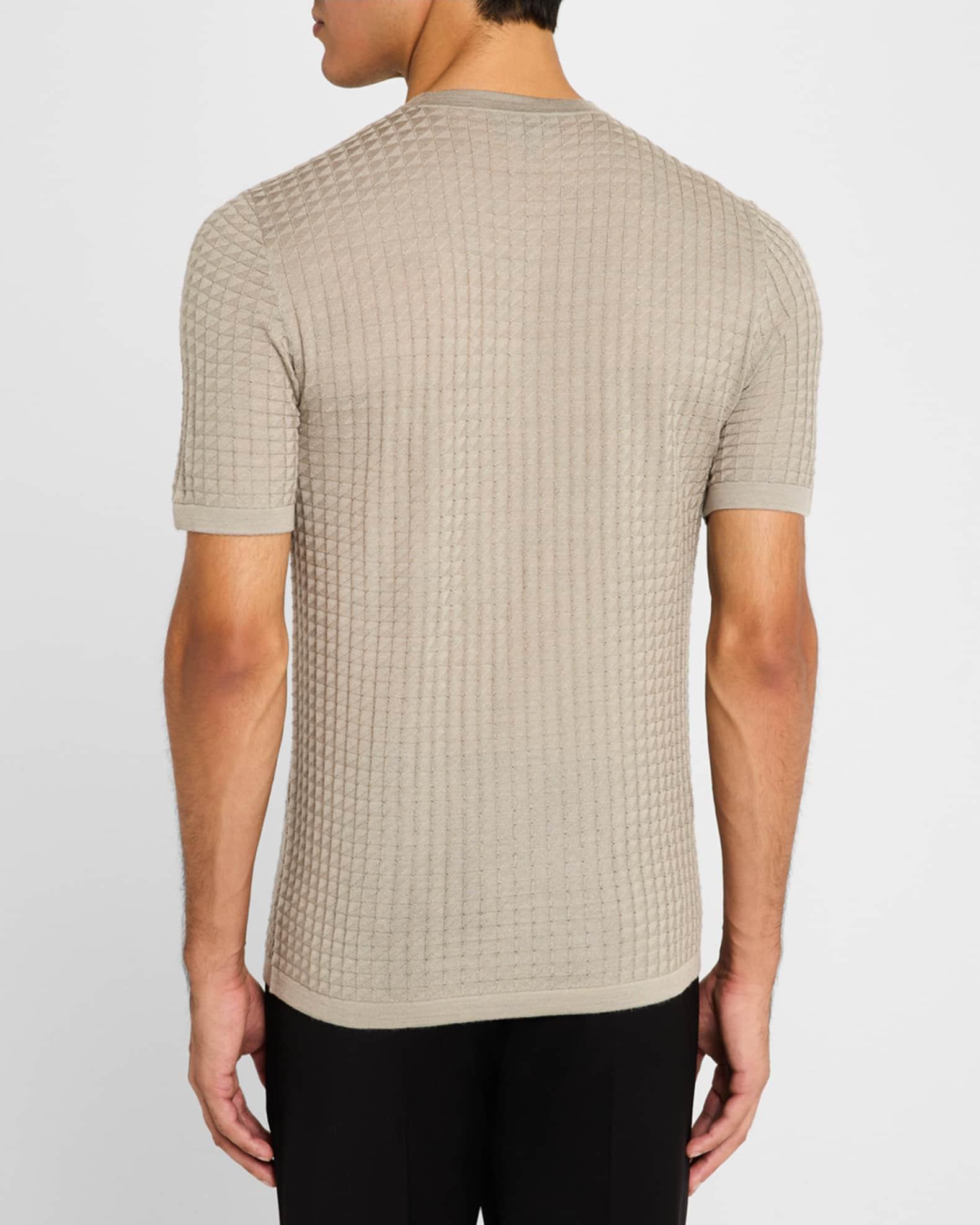 Men's Box-Pattern Crewneck T-Shirt Product Image
