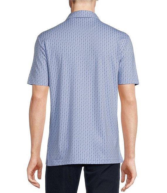 Cremieux Blue Label Short Sleeve Performance Golf Print Polo Knit Shirt Product Image