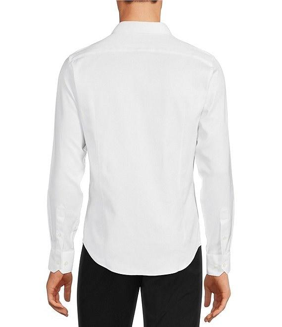Murano Wardrobe Essentials Slim-Fit Textured Spread-Collar Woven Sportshirt Product Image