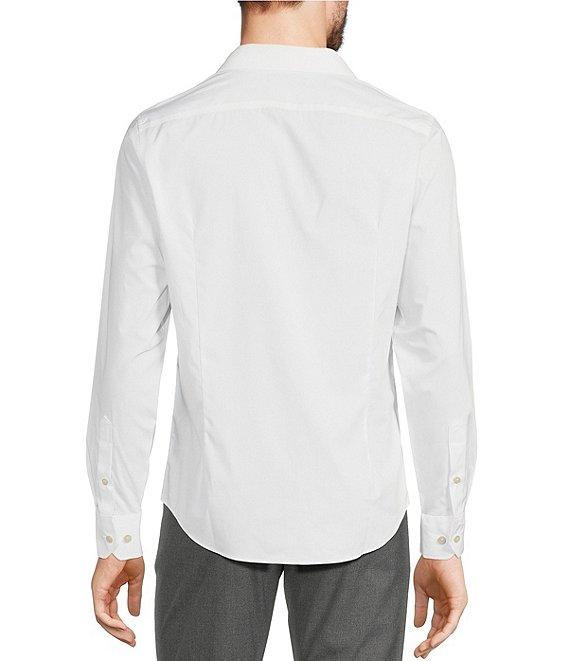 Murano Wardrobe Essentials Slim Fit Solid Long Sleeve Woven Shirt Product Image