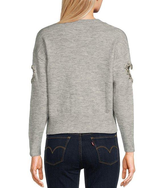 Evolutionary Long Sleeve Heart Cut-Out Pullover Sweater Product Image