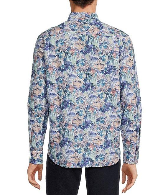 Tommy Bahama Big & Tall Nova Wave Amalfi Gardens Stretch Seersucker Long Sleeve Woven Shirt Product Image
