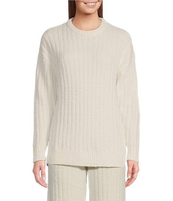 UGG Riz Cozy Knit Crew Neck Long Sleeve Ribbed Lounge Top Product Image