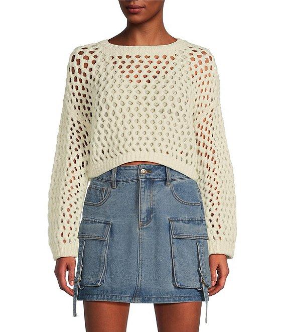 C&V Chelsea & Violet Open Knit Sweater Product Image