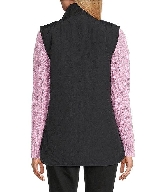 Westbound Petite Size Reversible V-Neck Open Front Vest Product Image