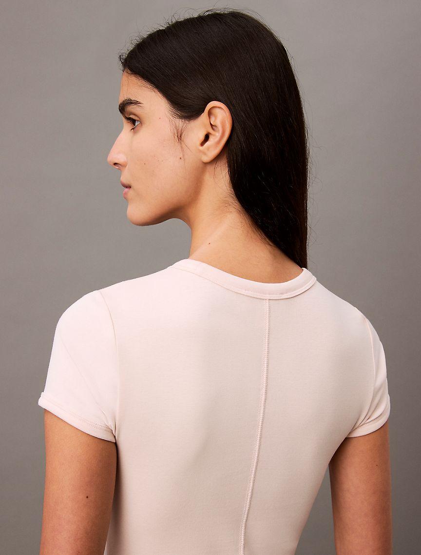 Cotton Contour Rib Monogram Logo Mini Dress Product Image