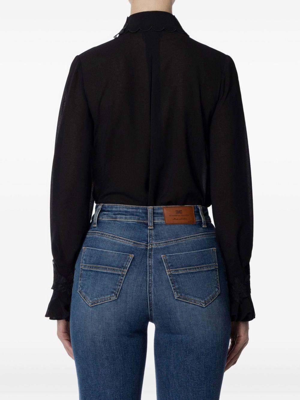 ruffled-collar blouse Product Image