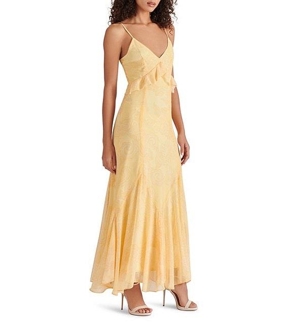 Steve Madden Gracie Lace V Neck Sleeveless A-Line Maxi Dress Product Image