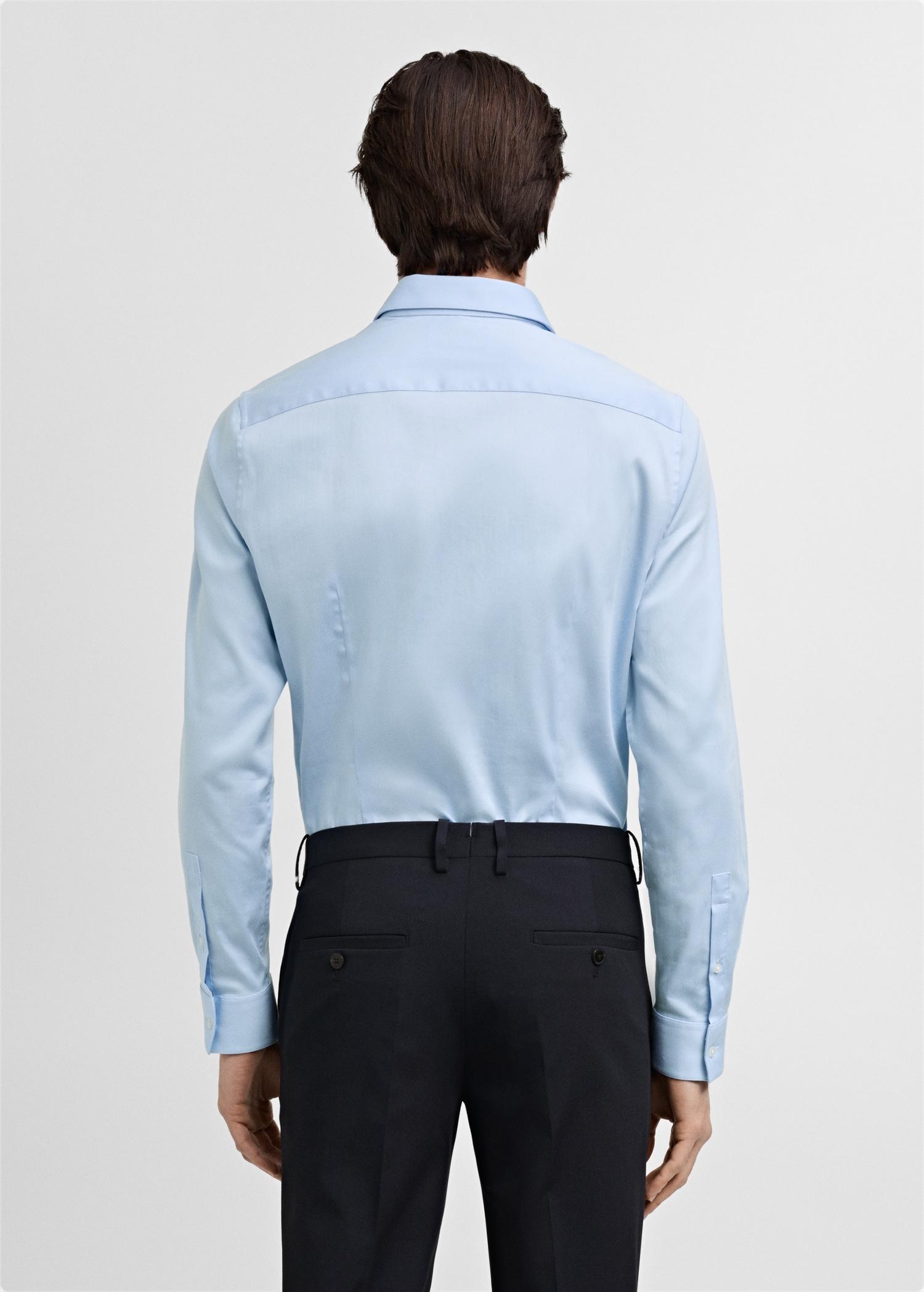 Slim fit cotton suit shirt - Men | MANGO USA Product Image
