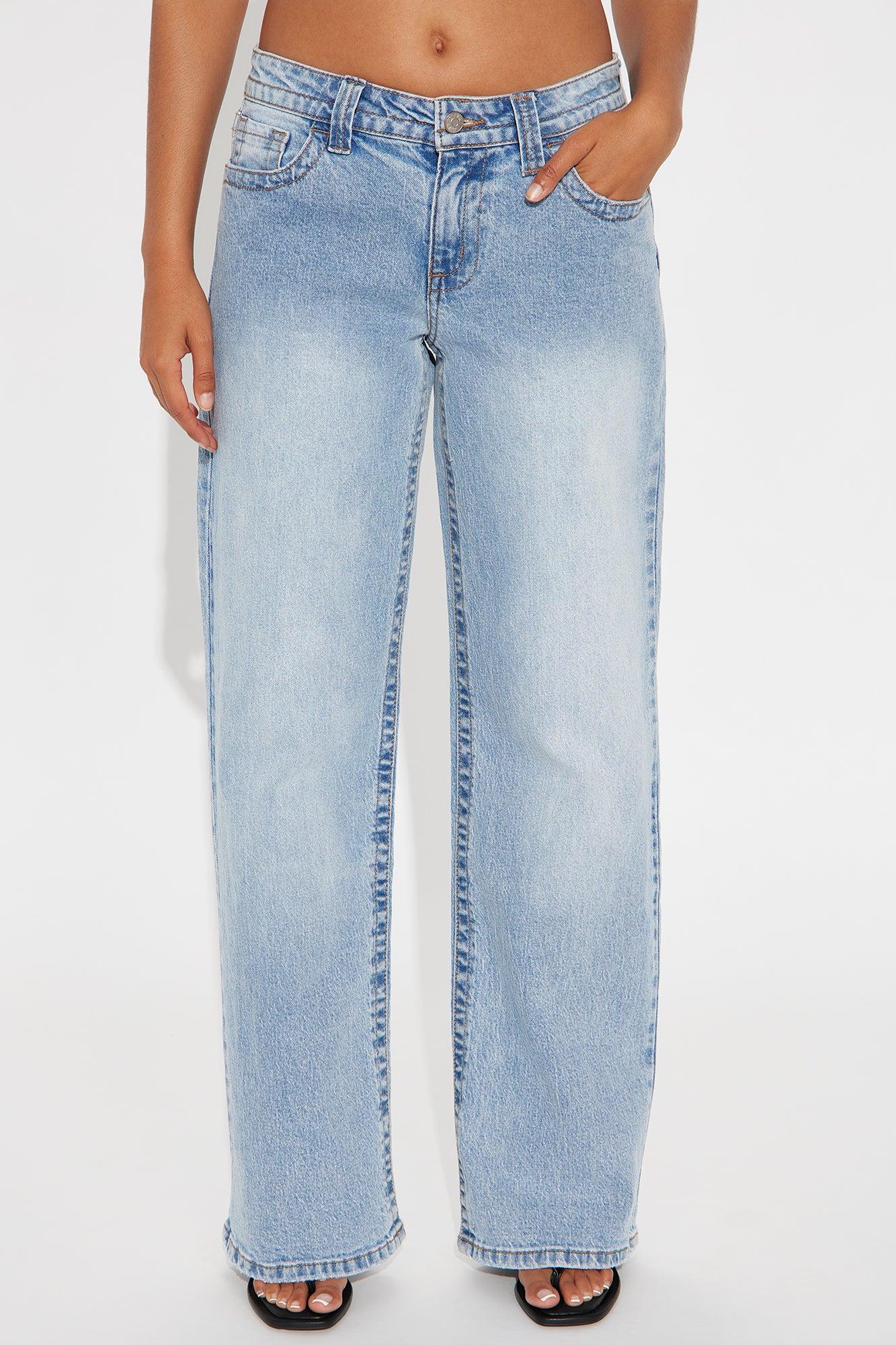Line It Up Straight Leg Jeans - Light Wash Product Image