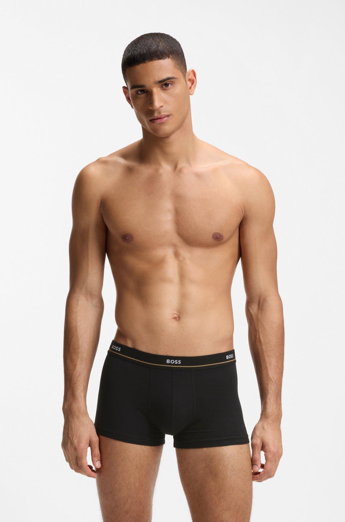 Five-pack of stretch-cotton trunks with logo waistbands Product Image