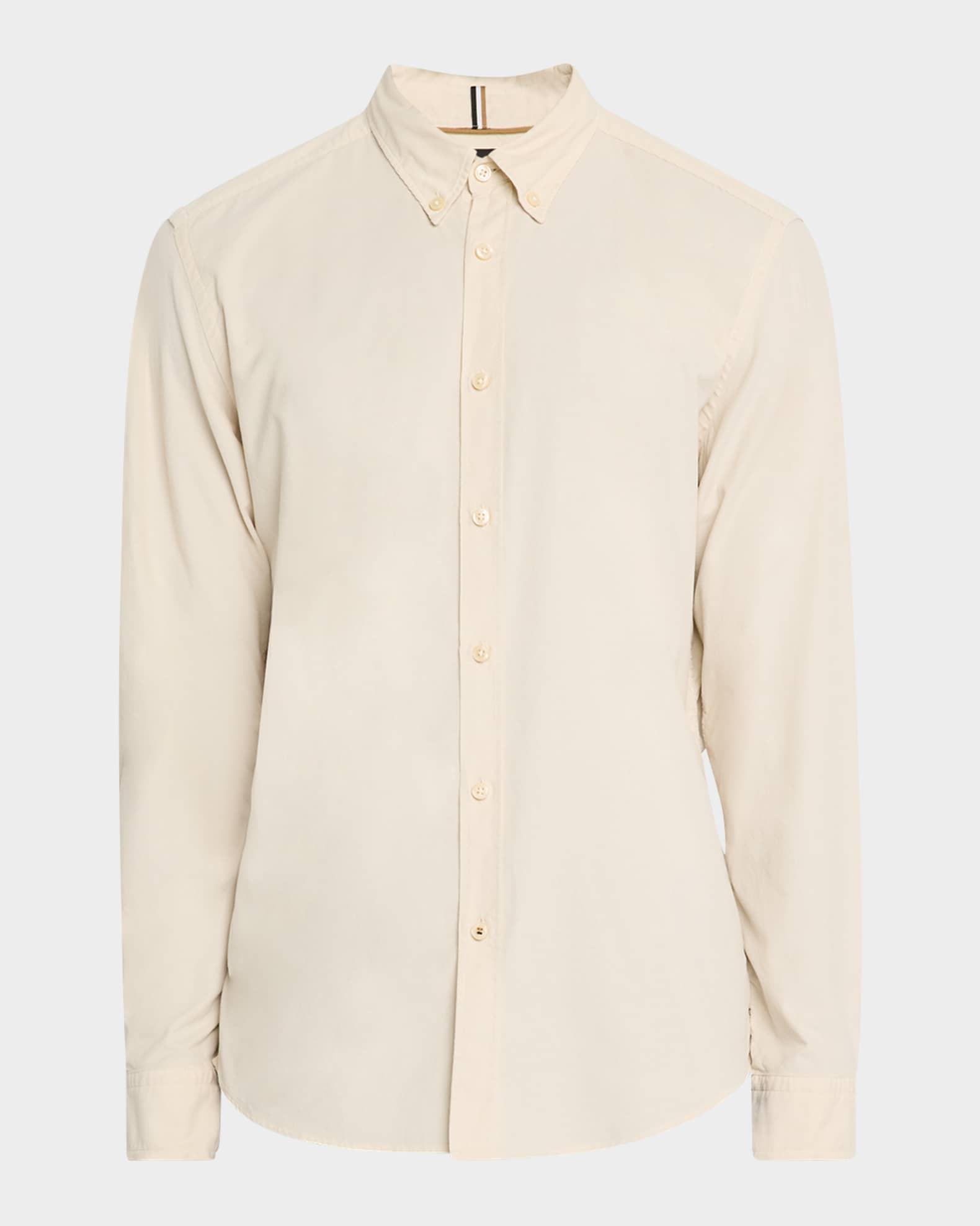 Men's Liam Micro-Corduroy Casual Button-Down Shirt Product Image