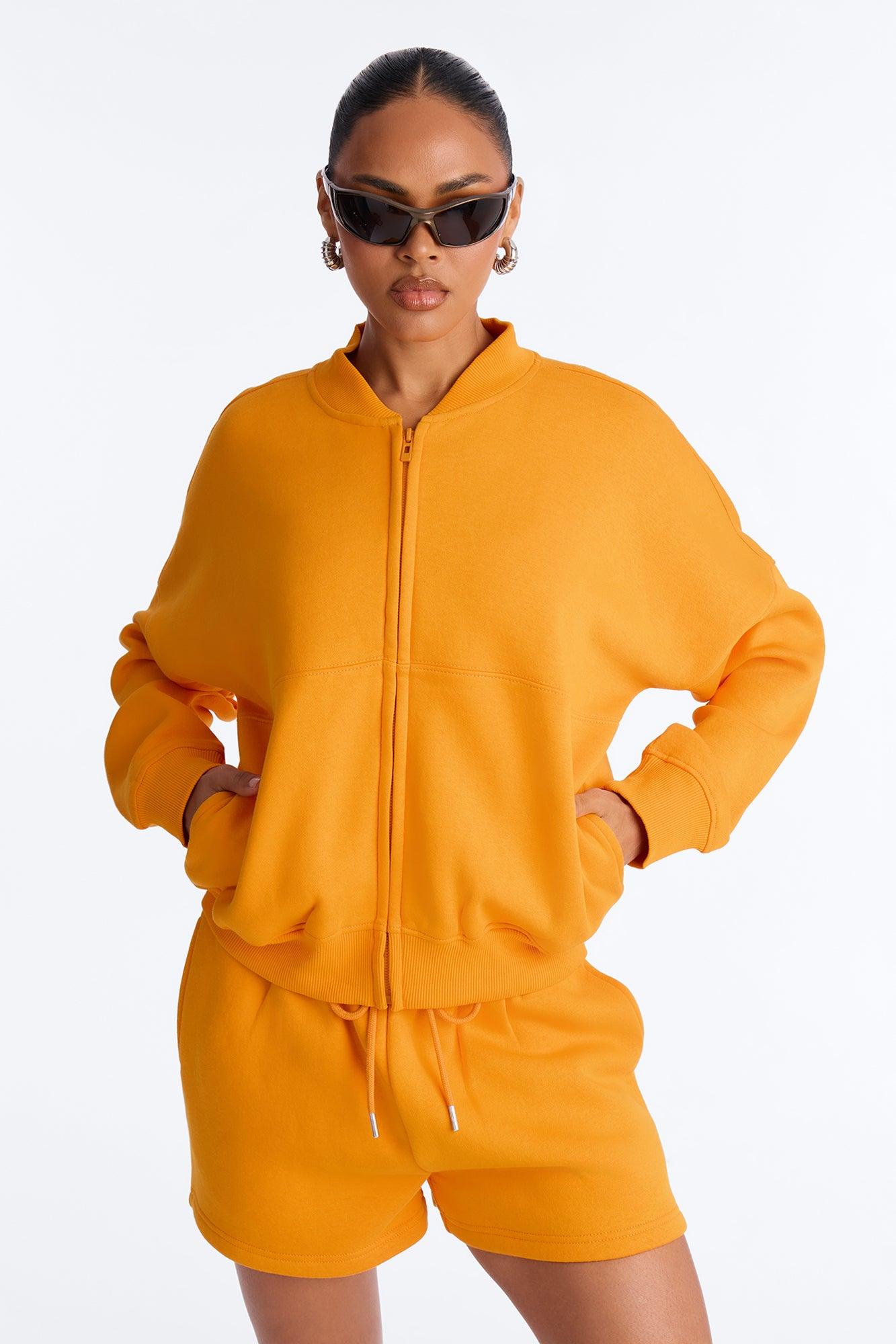 Stole My Ex Boyfriend's Bomber Jacket - Orange Female Product Image