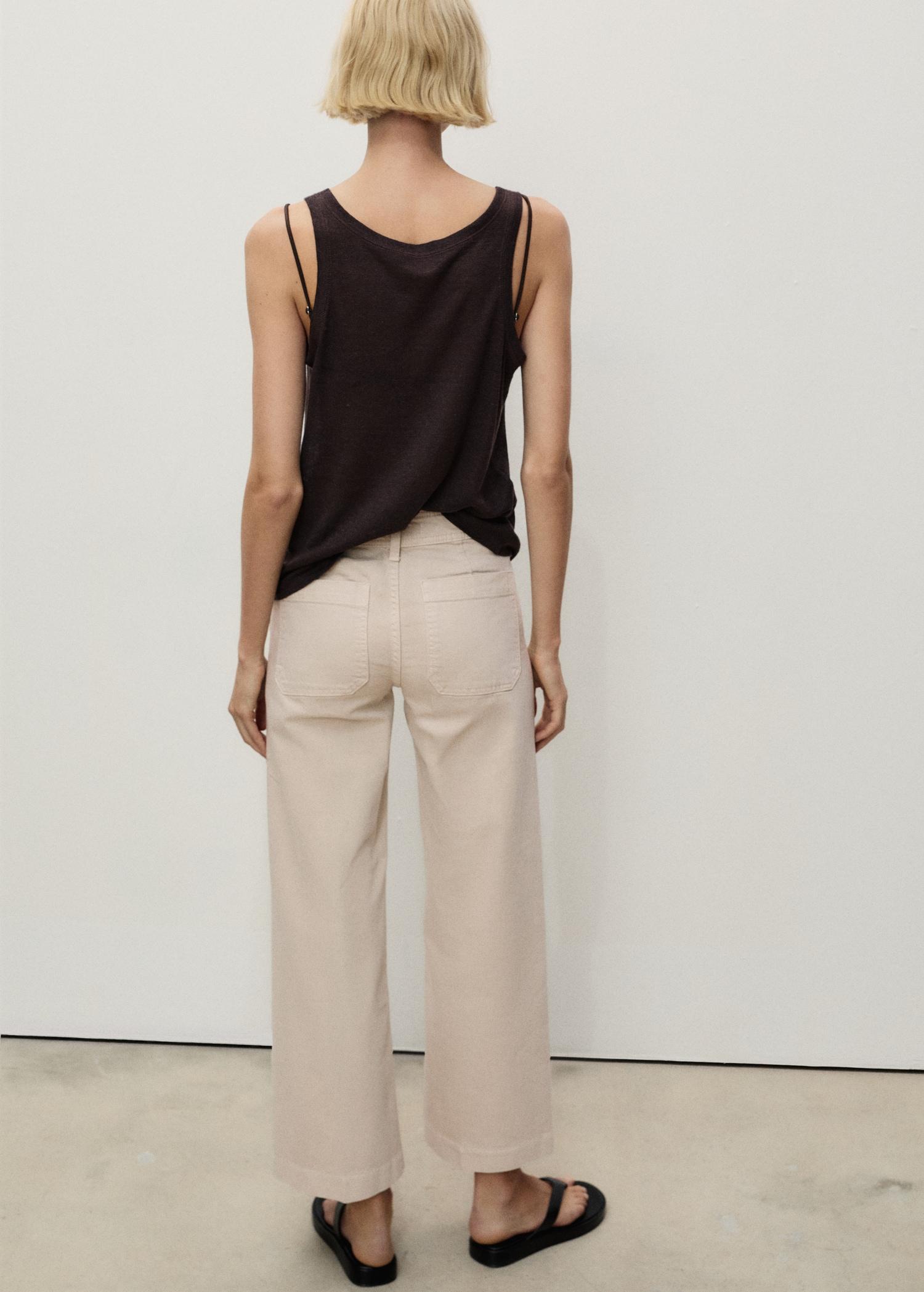 Wide-leg jeans with pockets - Women | MANGO USA Product Image