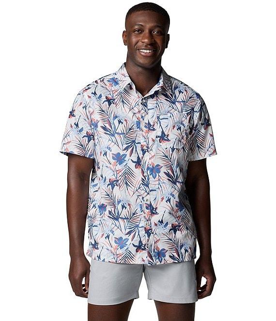 Columbia PFG Super Slack Tide Short-Sleeve Tropical Printed Woven Camp Shirt Product Image
