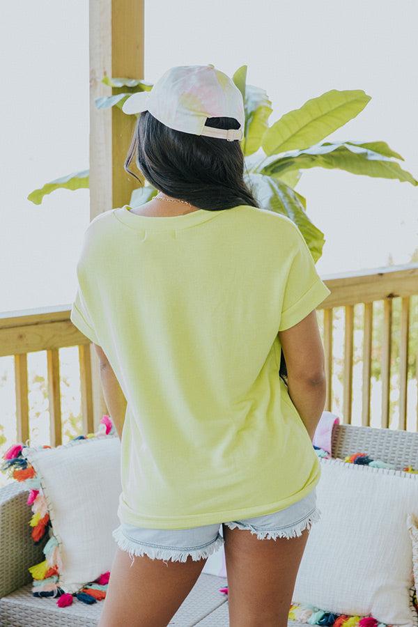 Simple Euphoria Shift Tee In Neon Yellow Product Image