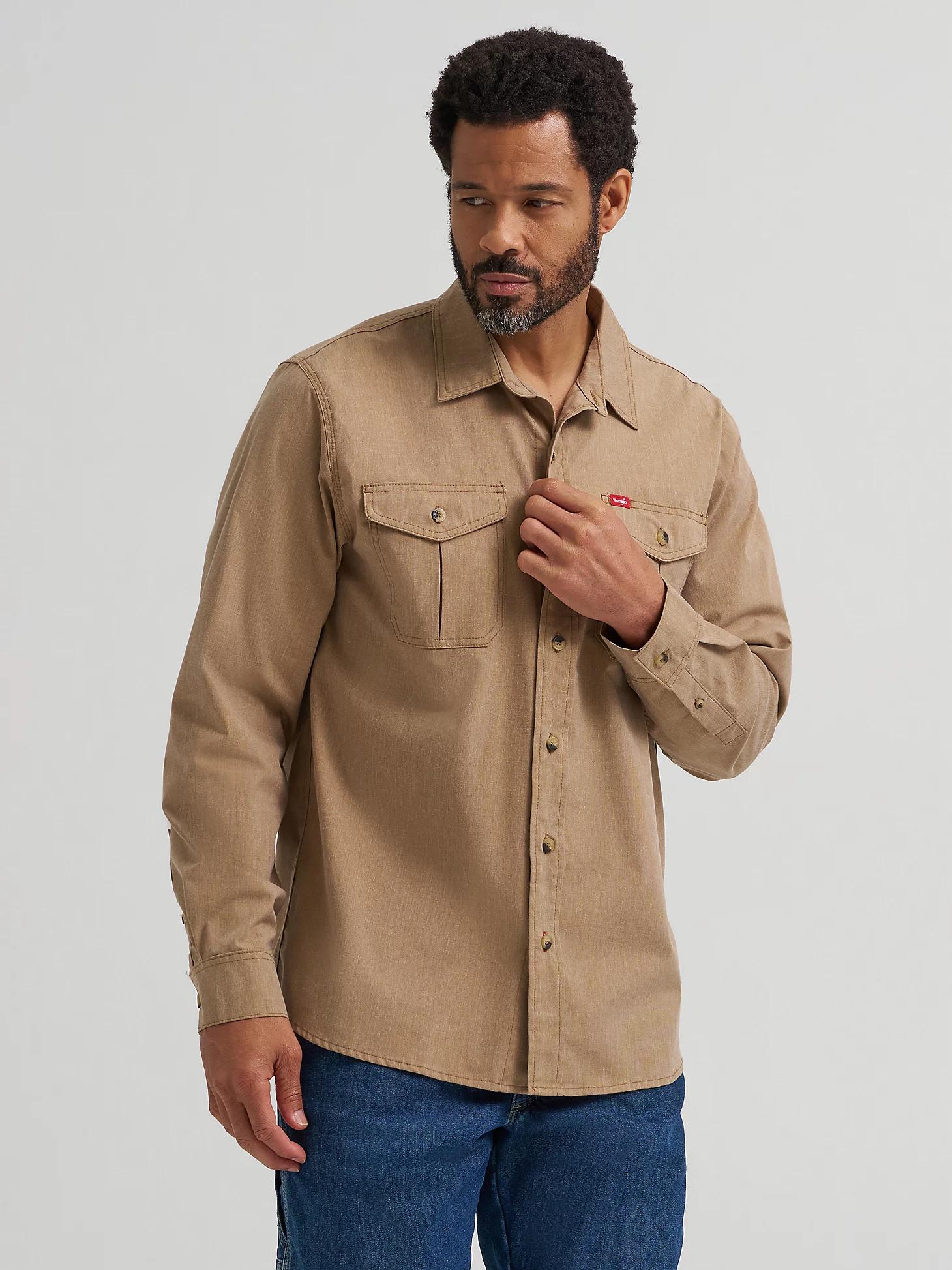 Men's Relaxed Fit Stretch Shirt | Men's SHIRTS | Wrangler® Product Image