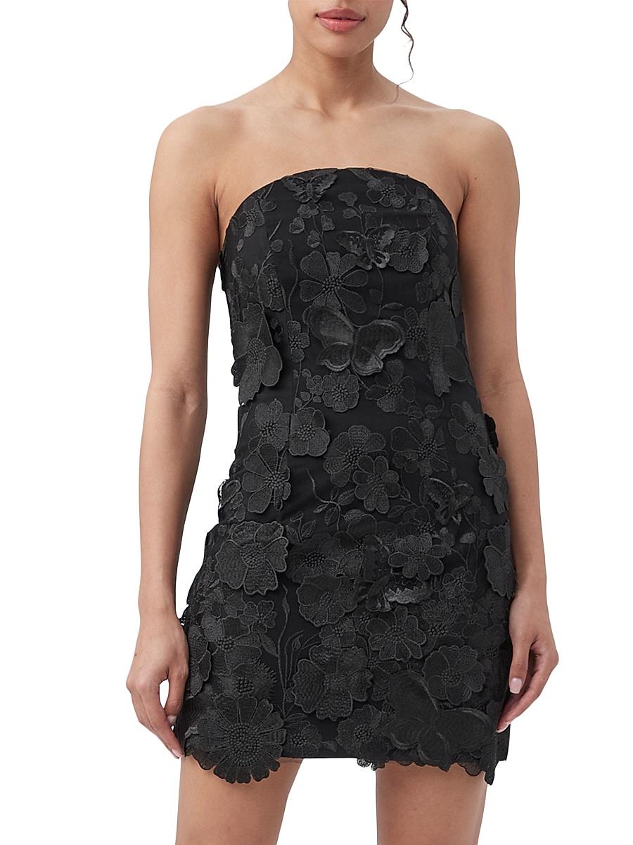 Womens Jazelle Lace-Embellished Strapless Minidress Product Image
