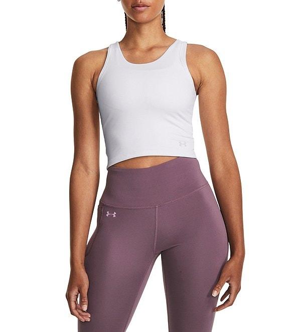 Under Armour Solid Knit Scoop Neck Sleeveless Fitted Motion Tank Top Product Image