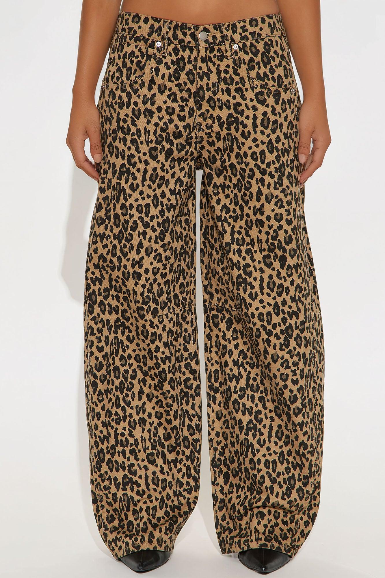 Wildest Dream Barrel Leg Jeans - Brown/combo Product Image