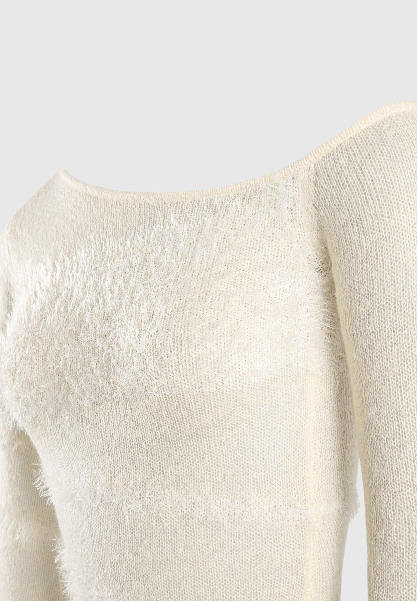 Off Shoulder Knitted Maxi Dress - Beige Female Product Image