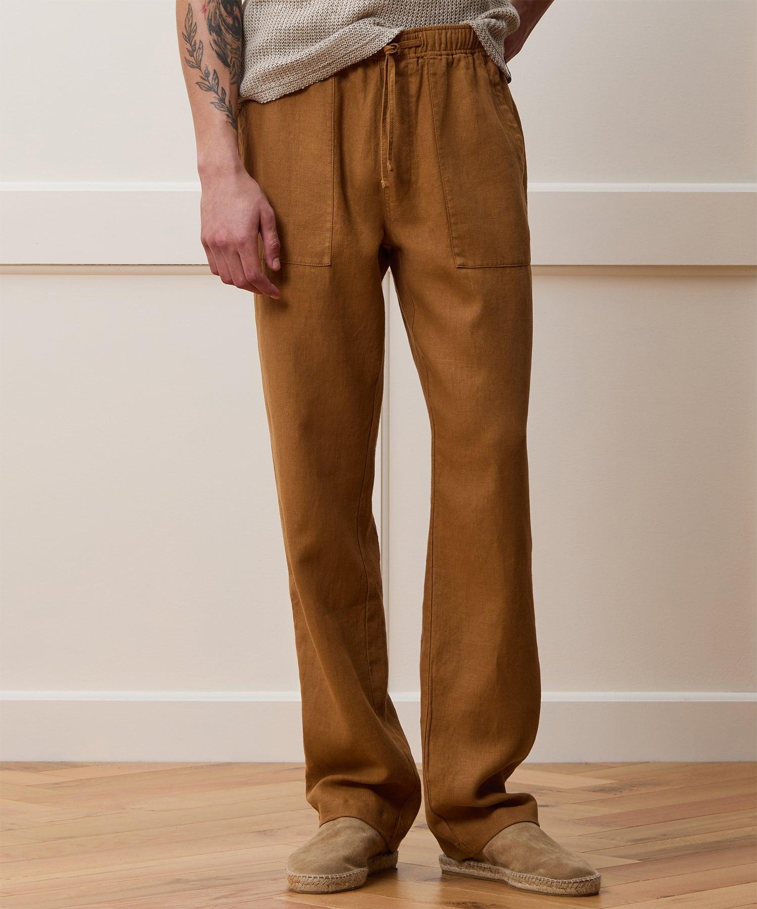 Straight Fit Linen Beach Pant Product Image