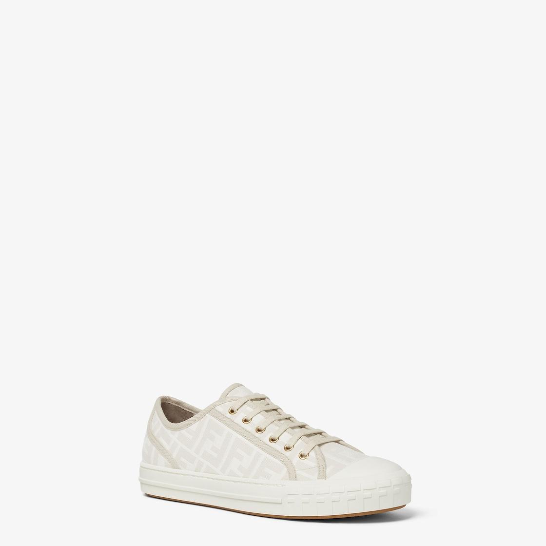 Fendi DominoWhite fabric low-tops Product Image