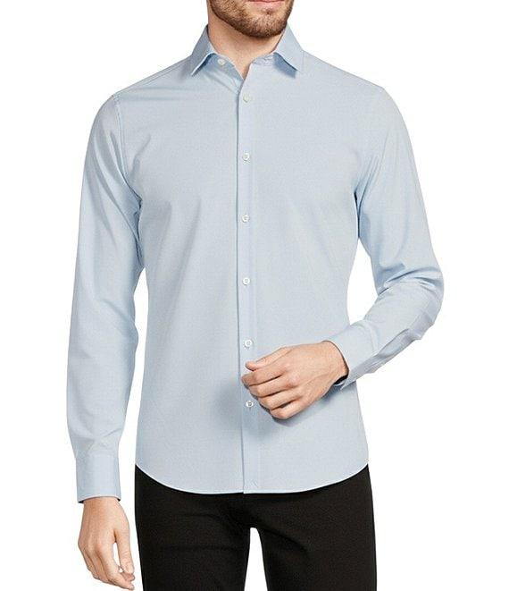 Murano Slim Fit Solid Performance Stretch Long Sleeve Woven Shirt Product Image