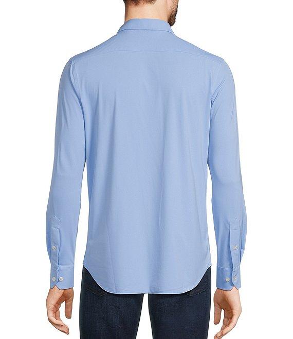 Murano Collezione Canclini Slim-Fit Solid Long-Sleeve Techno Woven Shirt Product Image