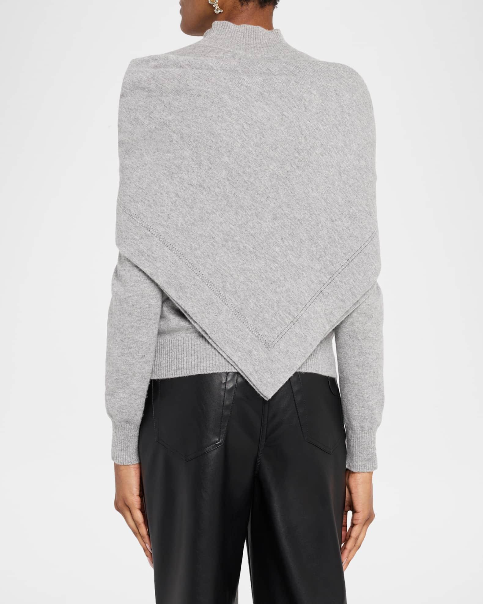 Mockneck Cashmere Knit Scarf Sweater Product Image