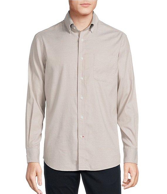 Cremieux Blue Label Solid Oxford Long Sleeve Woven Shirt Product Image