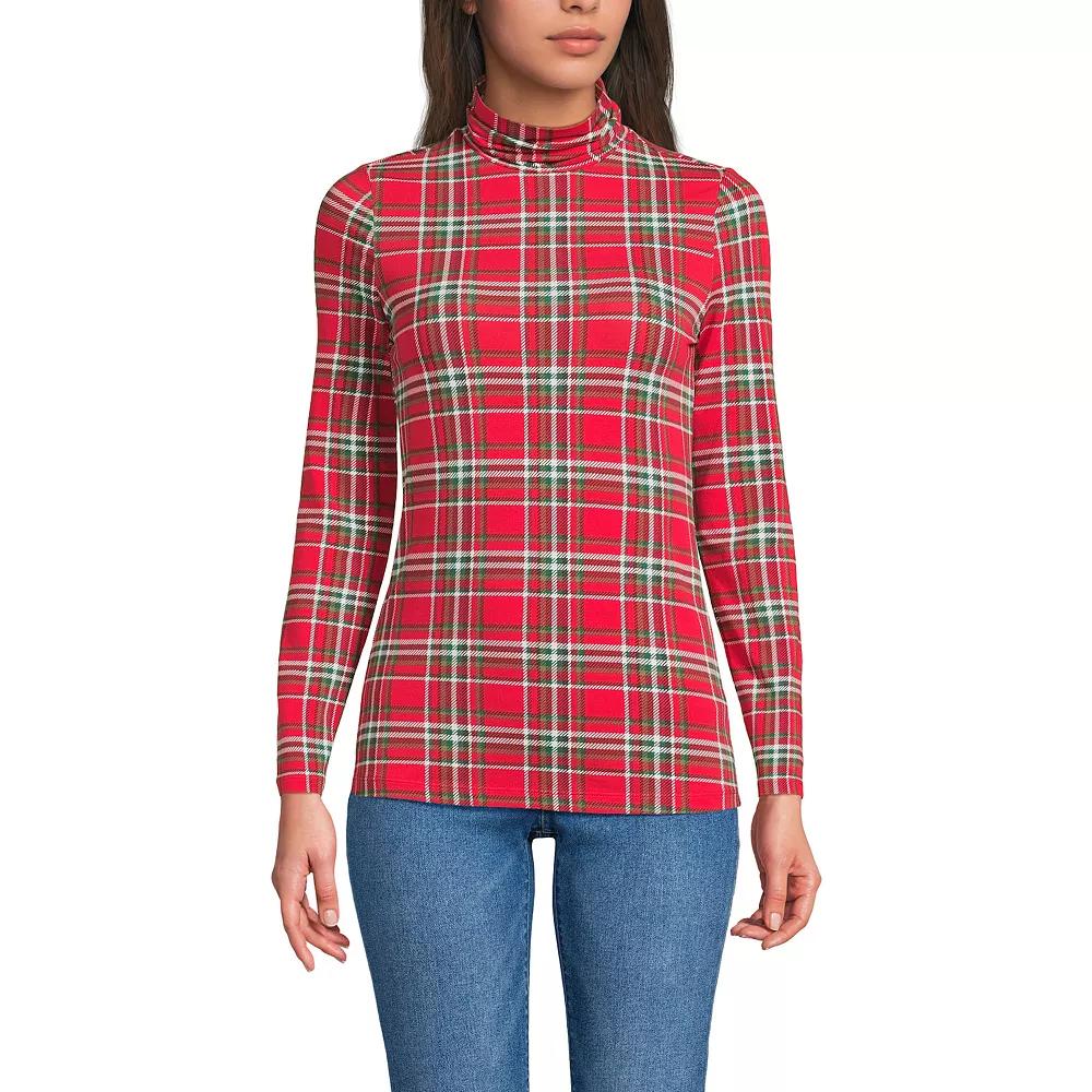 Women's Lands' End Lightweight Fitted Turtleneck,  Product Image