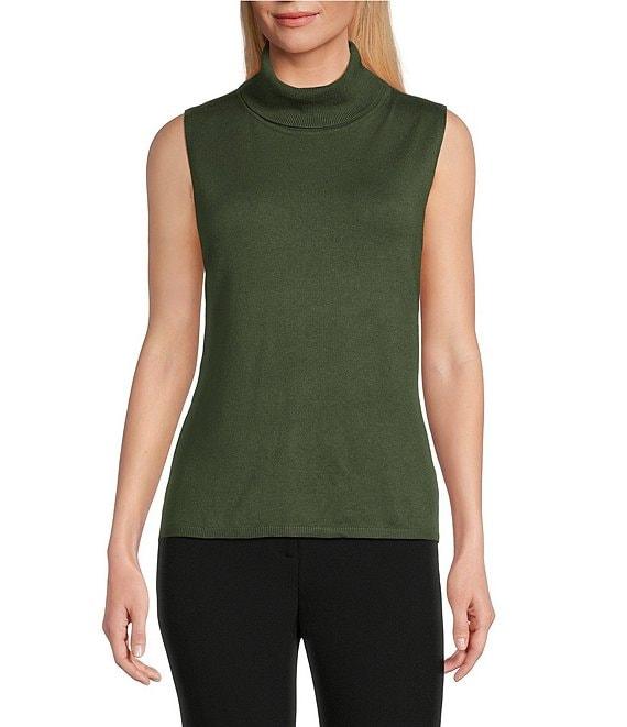 Preston & York Bailey Knit Turtleneck Sleeveless Sweater Product Image