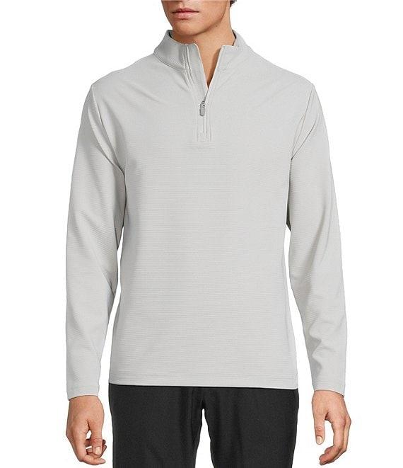 Roundtree & Yorke Big & Tall Performance Long Sleeve Performance Solid Quarter Zip Pullover Product Image