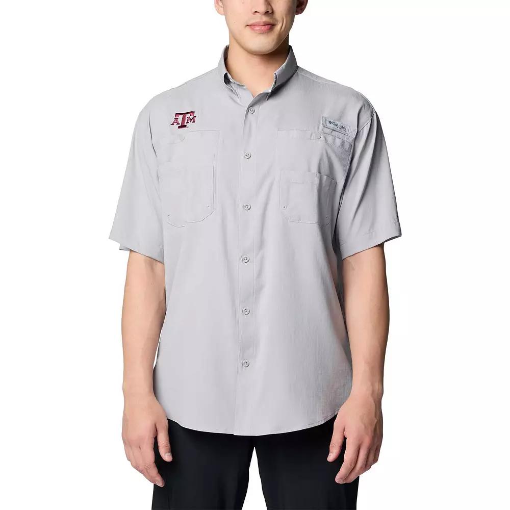 Men's Columbia Gray Texas A&M Aggies PFG Tamiami Omni-Shade Button-Down Shirt,  Product Image