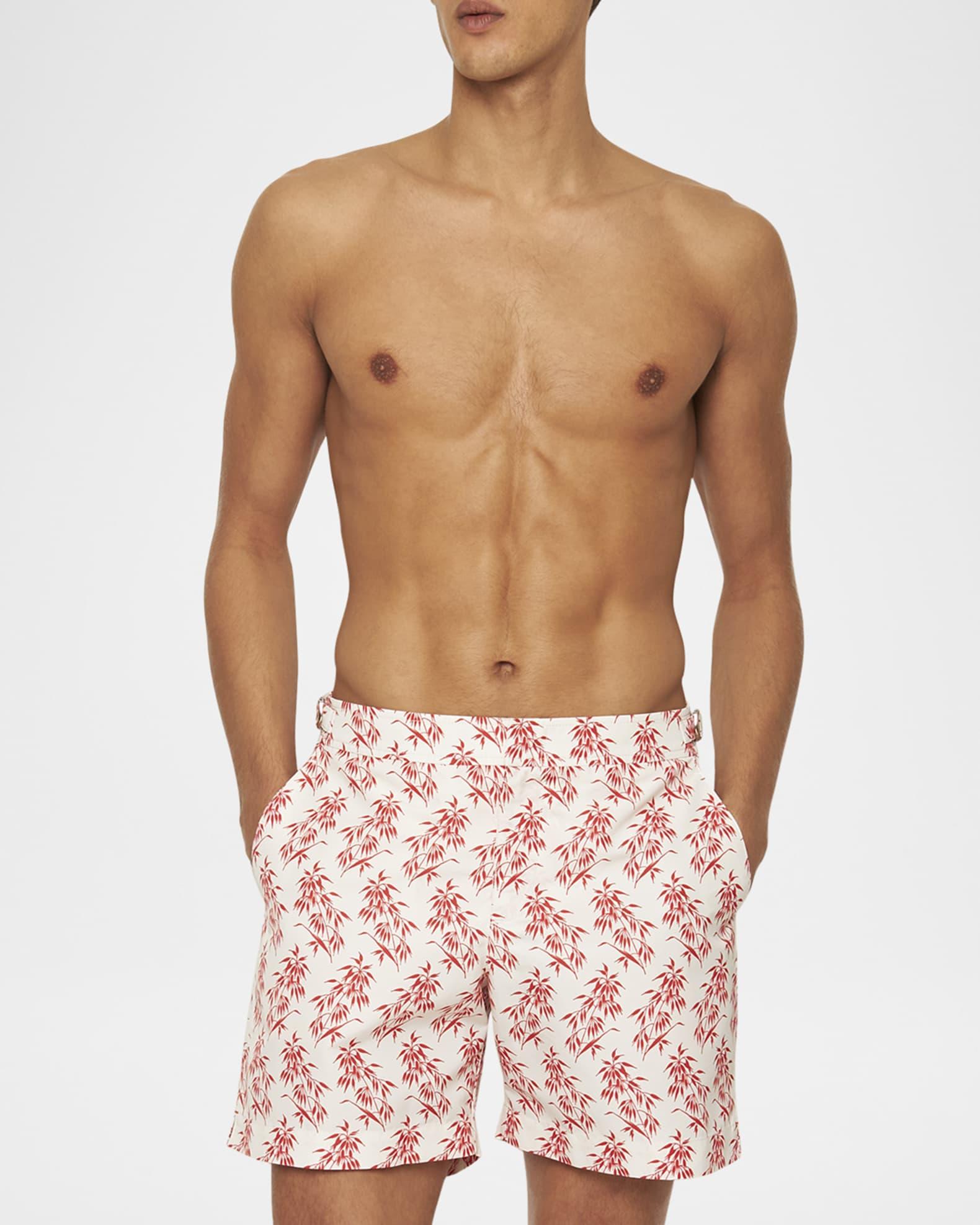 Mens Bulldog Bamboo-Print Shorts Product Image