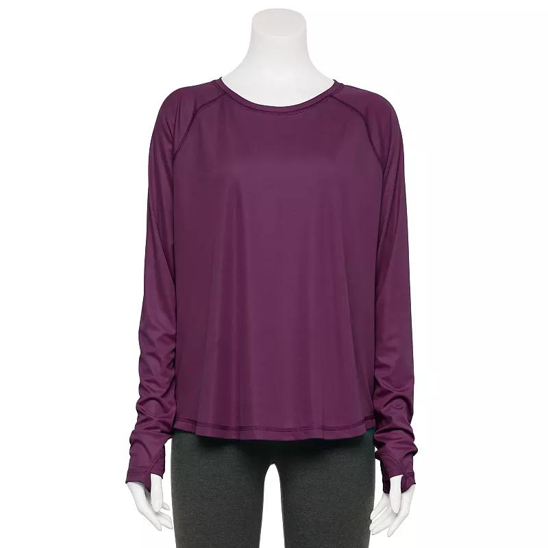 Women's Tek Gear® Dry Tek Long Sleeve Tee, Size: Medium, Solomon Product Image