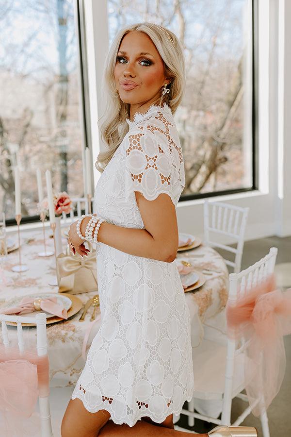 Pure Perfection Crochet Mini Dress Product Image