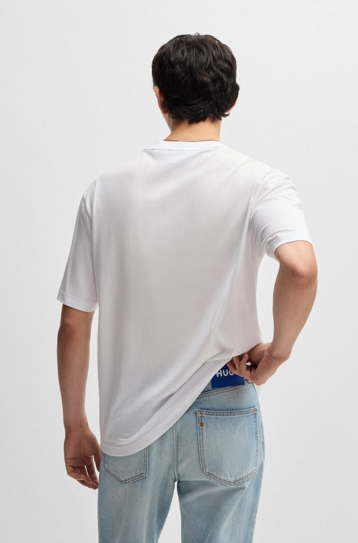 Cotton-jersey regular-fit T-shirt with seasonal artwork Product Image